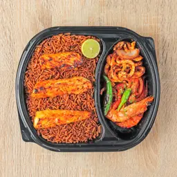 Mix shrimp and fillet meal